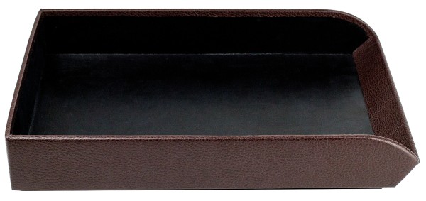 Briefablagekasten PREMIUM LEDER SOFT GRAIN dunkelbraun (genarbt)
