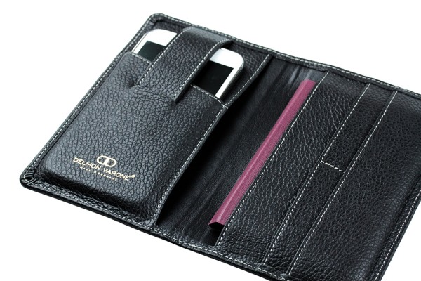 Reisebrieftasche PREMIUM LEDER SOFT GRAIN schwarz (genarbt)
