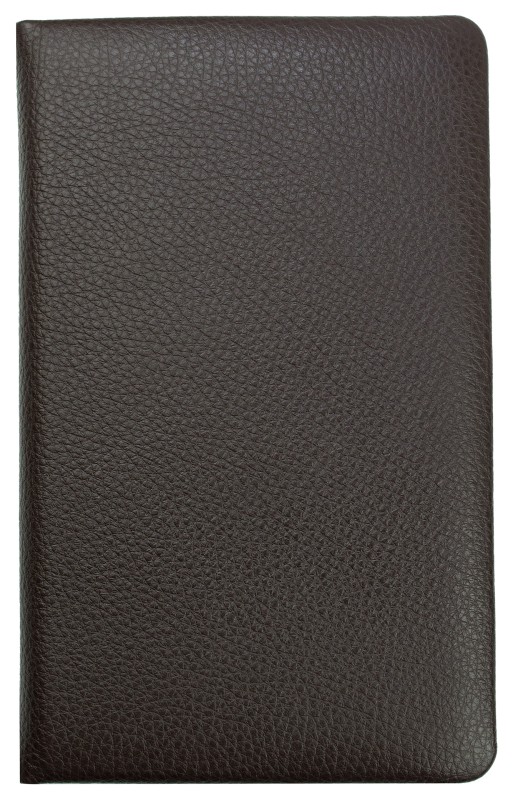 Notizbuch DIN A5 schmal (gebunden) | Echtleder | SOFTGRAIN dunkelbraun