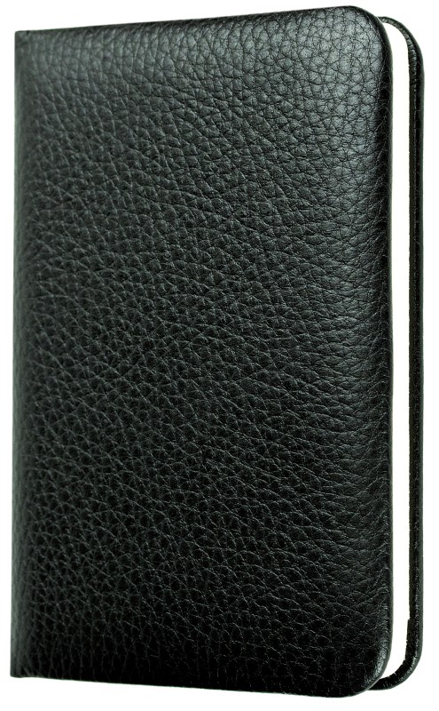Notizbuch Pocket Format (gebunden) | Echtleder | SOFTGRAIN schwarz