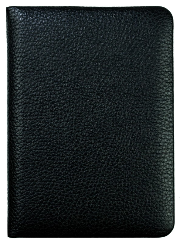 Adressbuch DIN A6+ (gebunden) | Echtleder | SOFTGRAIN schwarz