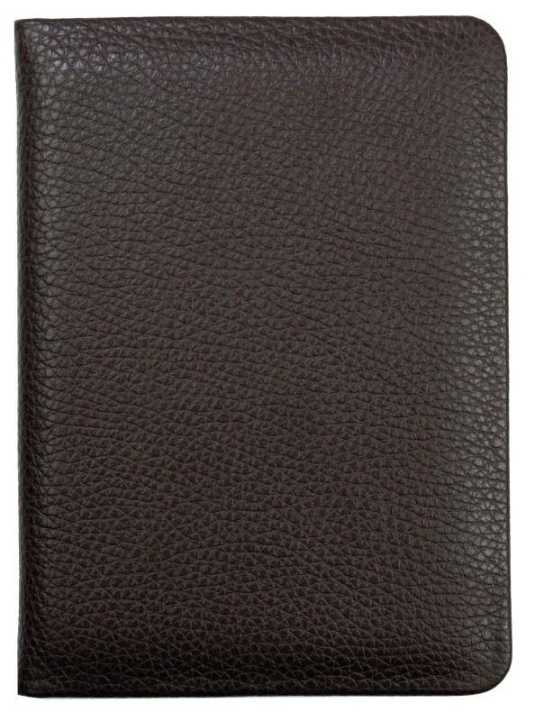 Adressbuch DIN A6+ (gebunden) | Echtleder | SOFTGRAIN dunkelbraun
