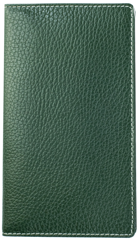 Leporello Faltkalender deutsch 2027 PREMIUM LEDER SOFT GRAIN grün (genarbt)