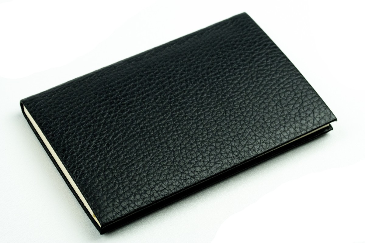 Adressbuch Pocket Format (gebunden) | Echtleder | SOFTGRAIN schwarz