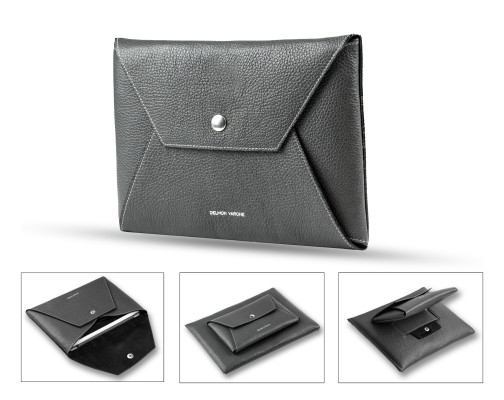 iPad Tasche PREMIUM LEDER SOFT GRAIN anthrazit