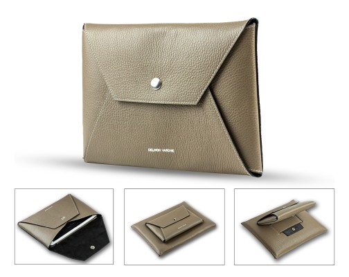 iPad Tasche PREMIUM LEDER SOFT GRAIN taupe