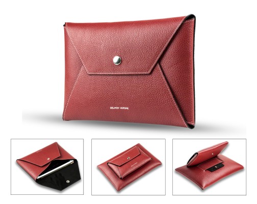 iPad Tasche PREMIUM LEDER SOFT GRAIN rot