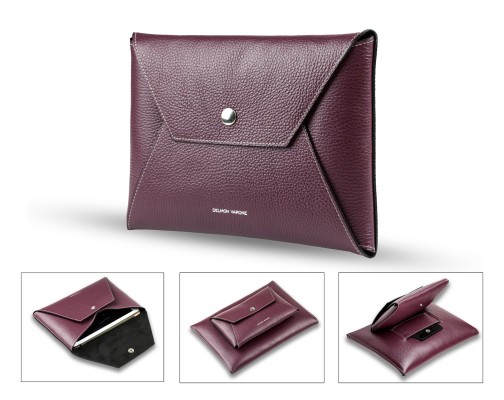 iPad Tasche PREMIUM LEDER SOFT GRAIN aubergine
