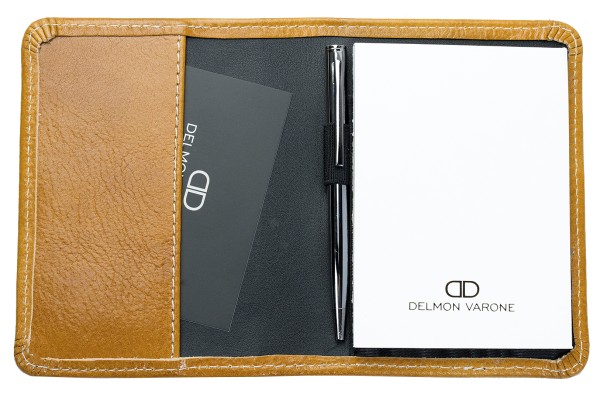 Memoblock DIN A7 PREMIUM LEDER VINTAGE Anilin cuoiobraun