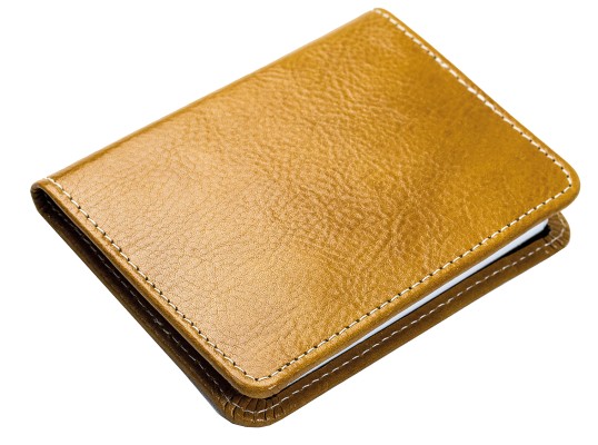 Memoblock DIN A7 PREMIUM LEDER VINTAGE Anilin cuoiobraun