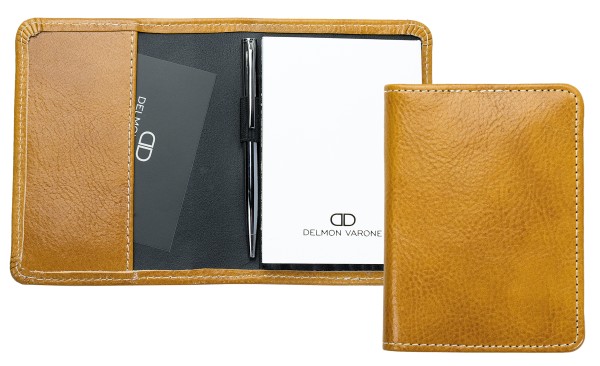 Memoblock DIN A7 PREMIUM LEDER VINTAGE Anilin cuoiobraun