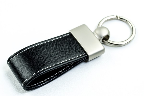 Schlüsselanhänger PREMIUM LEDER VINTAGE Anilin schwarz