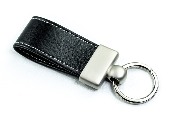 Schlüsselanhänger PREMIUM LEDER VINTAGE Anilin schwarz