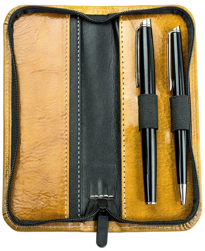 RV-Schreibgeräteetui PREMIUM LEDER VINTAGE Anilin cuoiobraun
