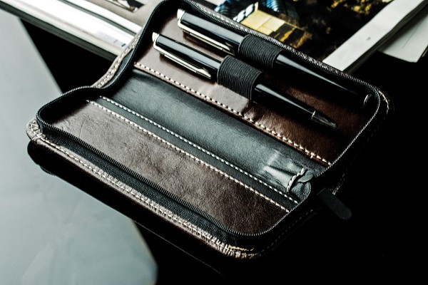 RV-Schreibgeräteetui PREMIUM LEDER VINTAGE Anilin marronebraun