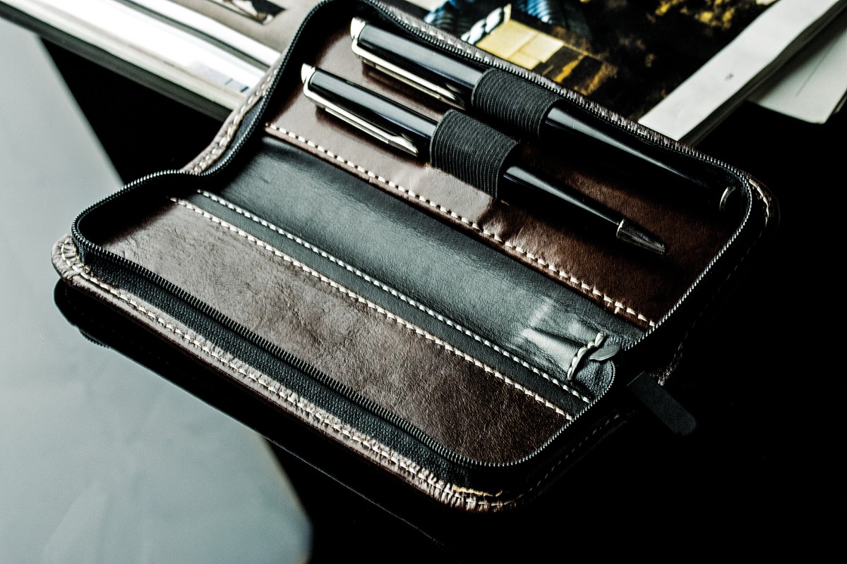 RV-Schreibgeräteetui PREMIUM LEDER VINTAGE Anilin marronebraun