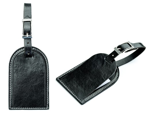 Kofferanhänger PREMIUM LEDER VINTAGE Anilin schwarz