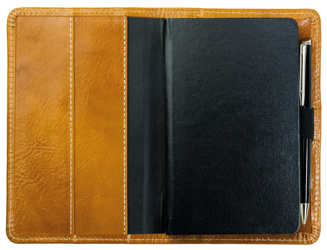 Pocket Kalenderbuch DIN A6 2027 PREMIUM LEDER VINTAGE Anilin cuoiobraun
