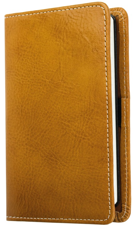 Pocket Kalenderbuch DIN A6 2027 PREMIUM LEDER VINTAGE Anilin cuoiobraun