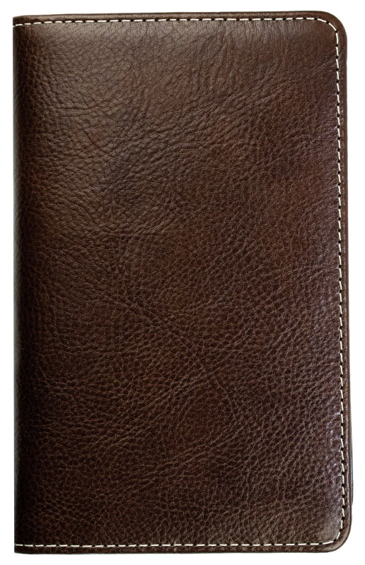 Pocket Kalenderbuch DIN A6 2027 PREMIUM LEDER VINTAGE Anilin marronebraun