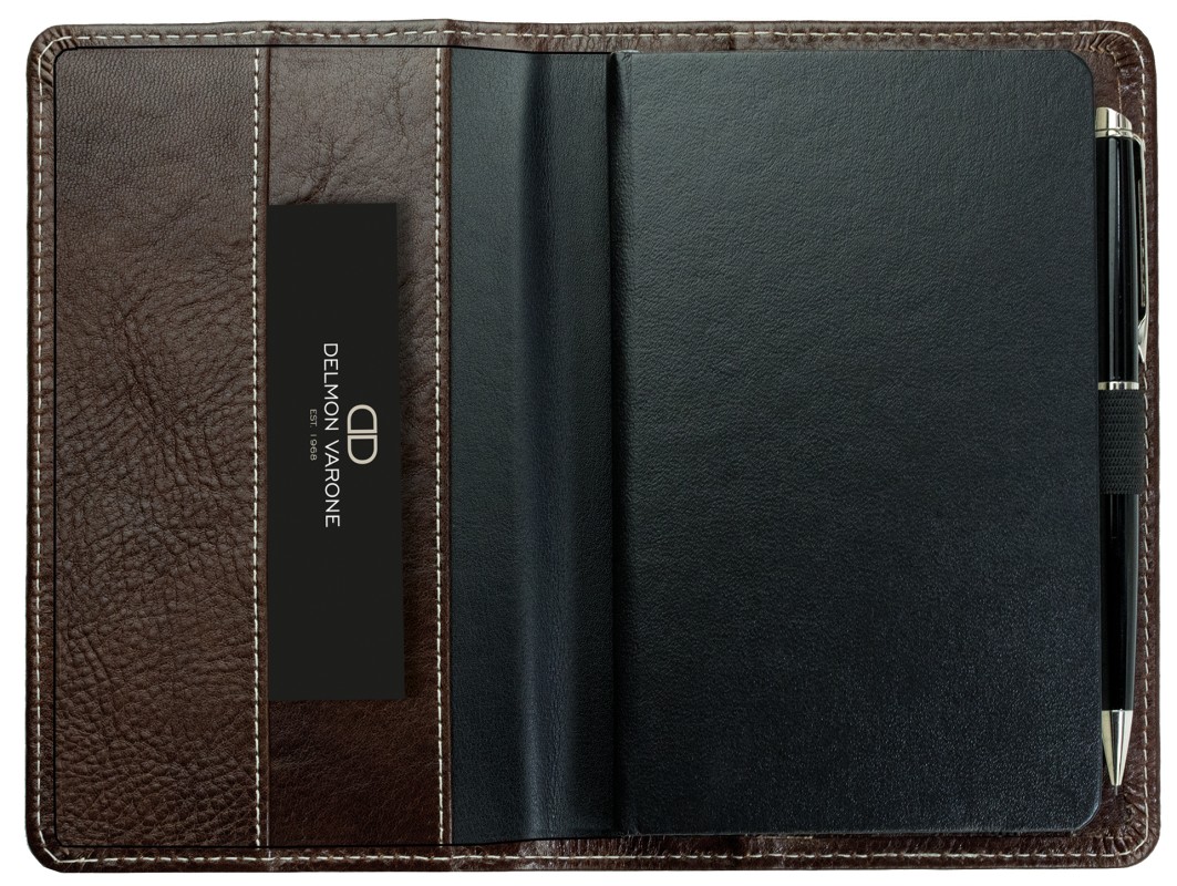 Pocket Kalenderbuch DIN A6 2027 PREMIUM LEDER VINTAGE Anilin marronebraun