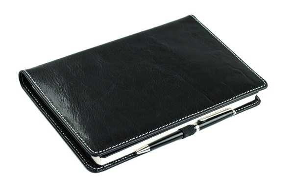 Notizbuch cirka DIN A5 (auswechselbar) PREMIUM LEDER VINTAGE Anilin schwarz
