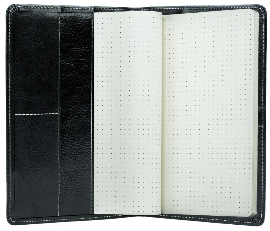 Notizbuch DIN A5 schmal | Echtleder | VINTAGE schwarz