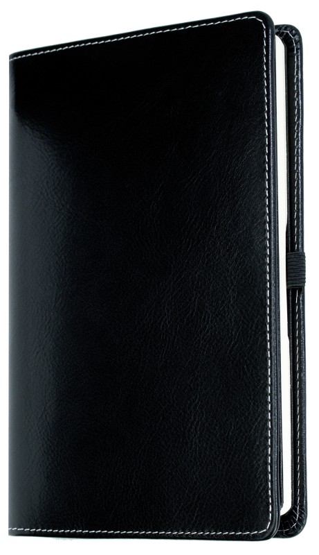 Notizbuch DIN A5 schmal | Echtleder | VINTAGE schwarz