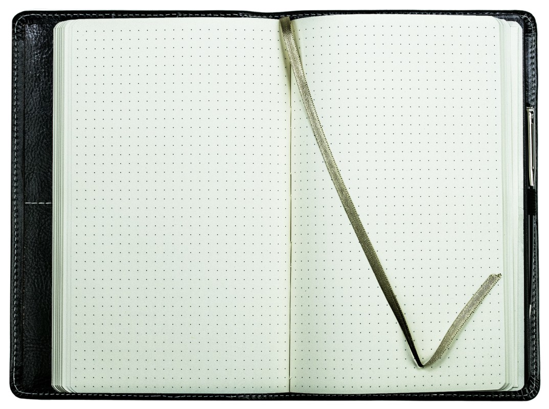 Notizbuch DIN A5 schmal | Echtleder | VINTAGE schwarz