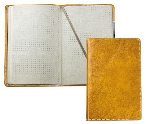 Notizbuch cirka DIN A5 (auswechselbar) PREMIUM LEDER VINTAGE Anilin cuoiobraun