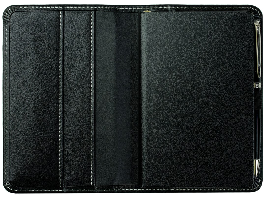 Notizbuch Pocket Format | Echtleder | VINTAGE schwarz