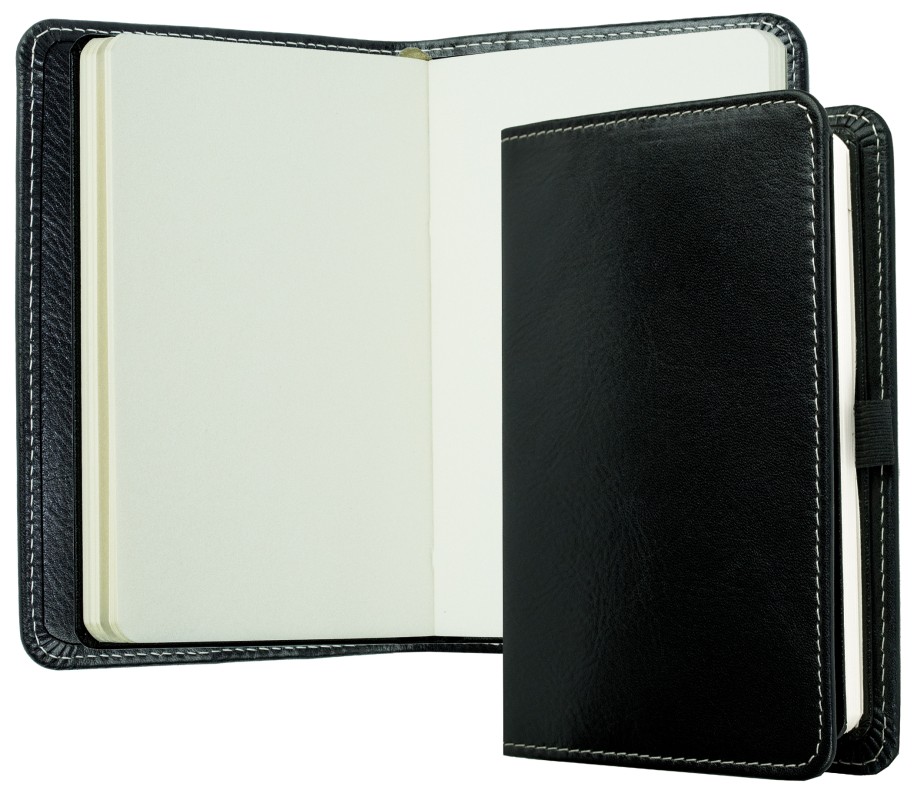 Notizbuch Pocket Format | Echtleder | VINTAGE schwarz