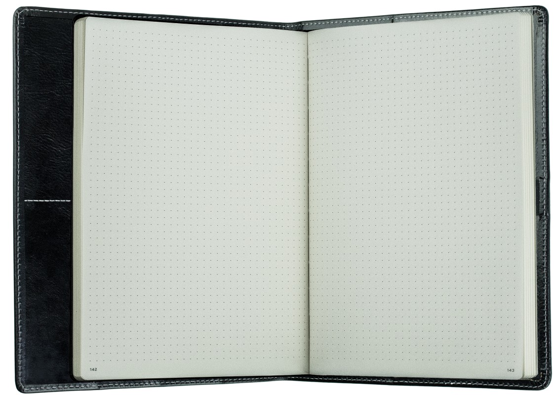 Notizbuch DIN B5+ | Echtleder | VINTAGE schwarz