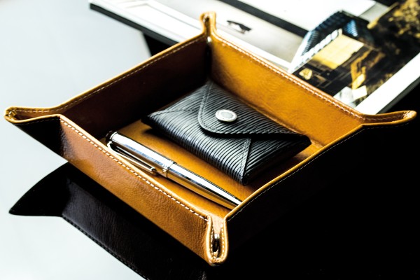 Preview: Taschenleerer PREMIUM LEDER VINTAGE Anilin cuoiobraun