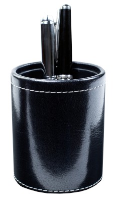 Stifteköcher PREMIUM LEDER VINTAGE schwarz