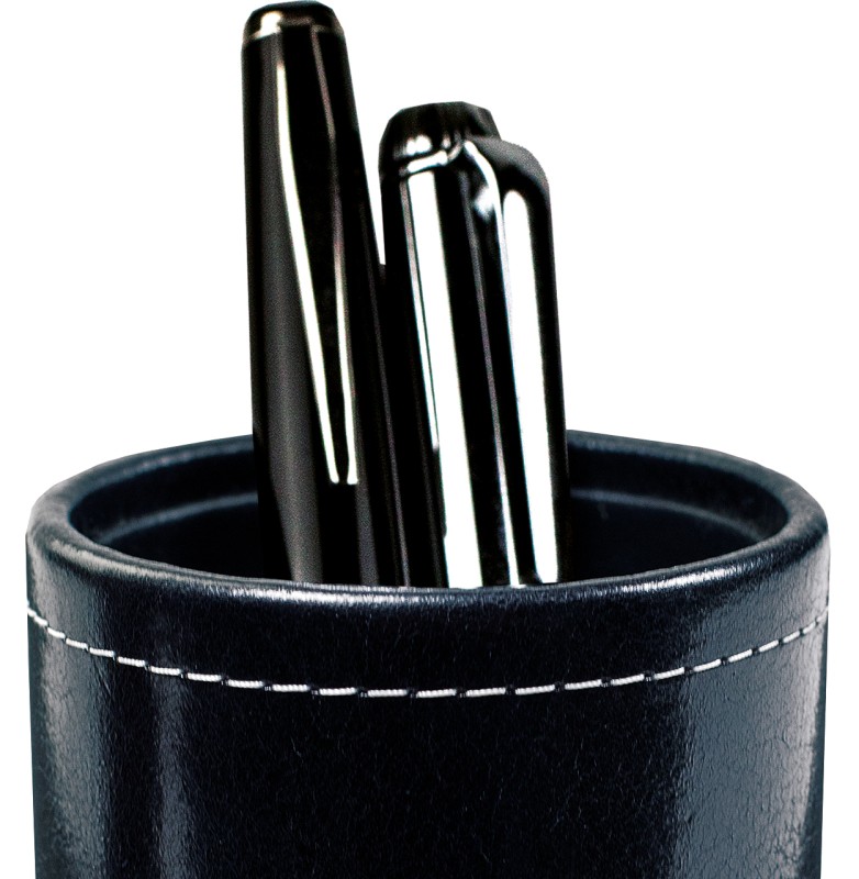 Stifteköcher PREMIUM LEDER VINTAGE schwarz
