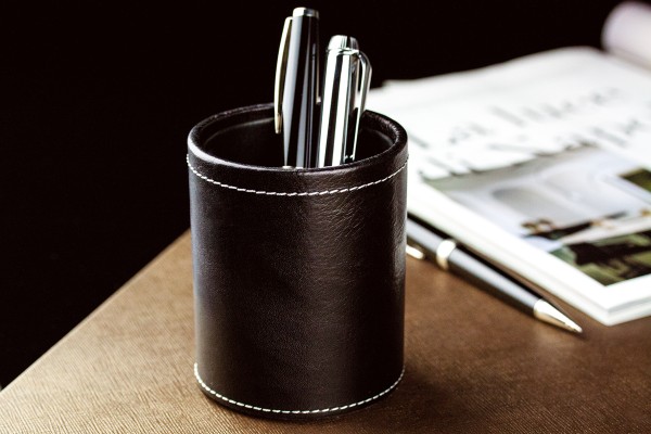 Stifteköcher PREMIUM LEDER VINTAGE marrone