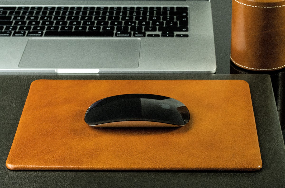Mousepad PREMIUM LEDER VINTAGE Anilin cuoiobraun