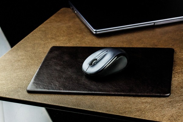 Mousepad PREMIUM LEDER VINTAGE Anilin marronebraun