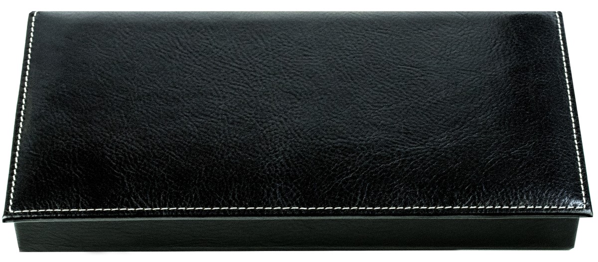 Ablagekasten mit Deckel PREMIUM LEDER VINTAGE schwarz