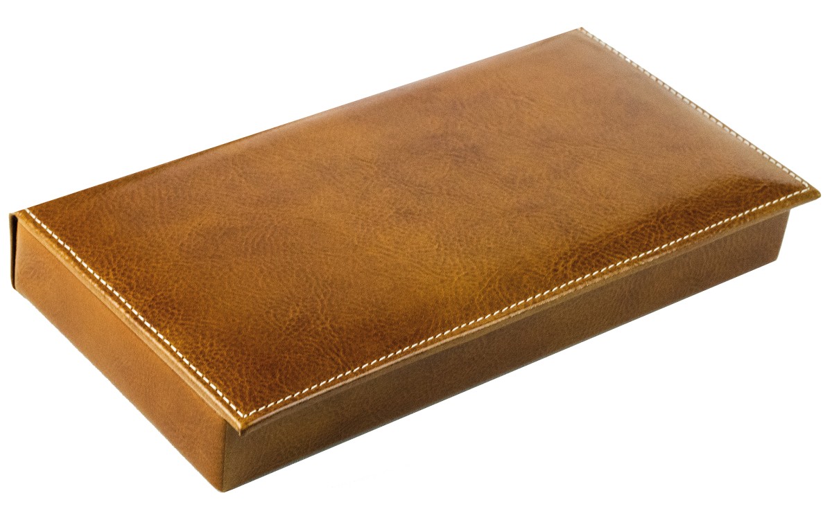 Ablagekasten mit Deckel PREMIUM LEDER VINTAGE cuoiobraun