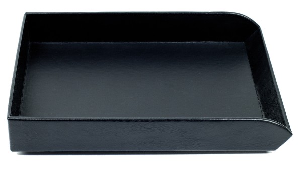 Preview: Briefablagekasten PREMIUM LEDER VINTAGE schwarz