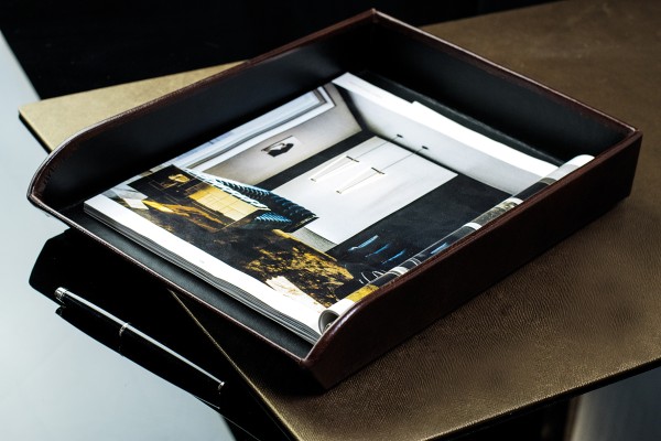 Preview: Briefablagekasten PREMIUM LEDER VINTAGE marrone