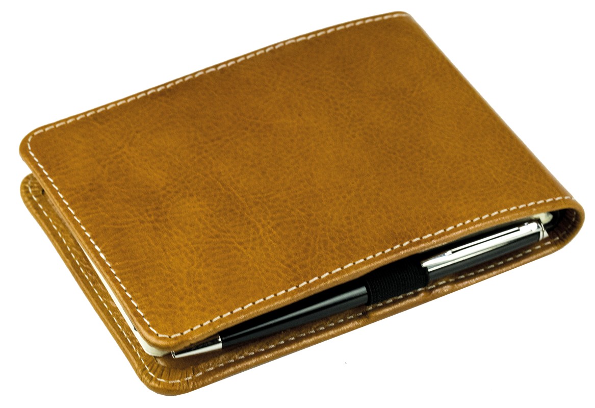Notizblock Pocket Format | Echtleder | VINTAGE hellbraun