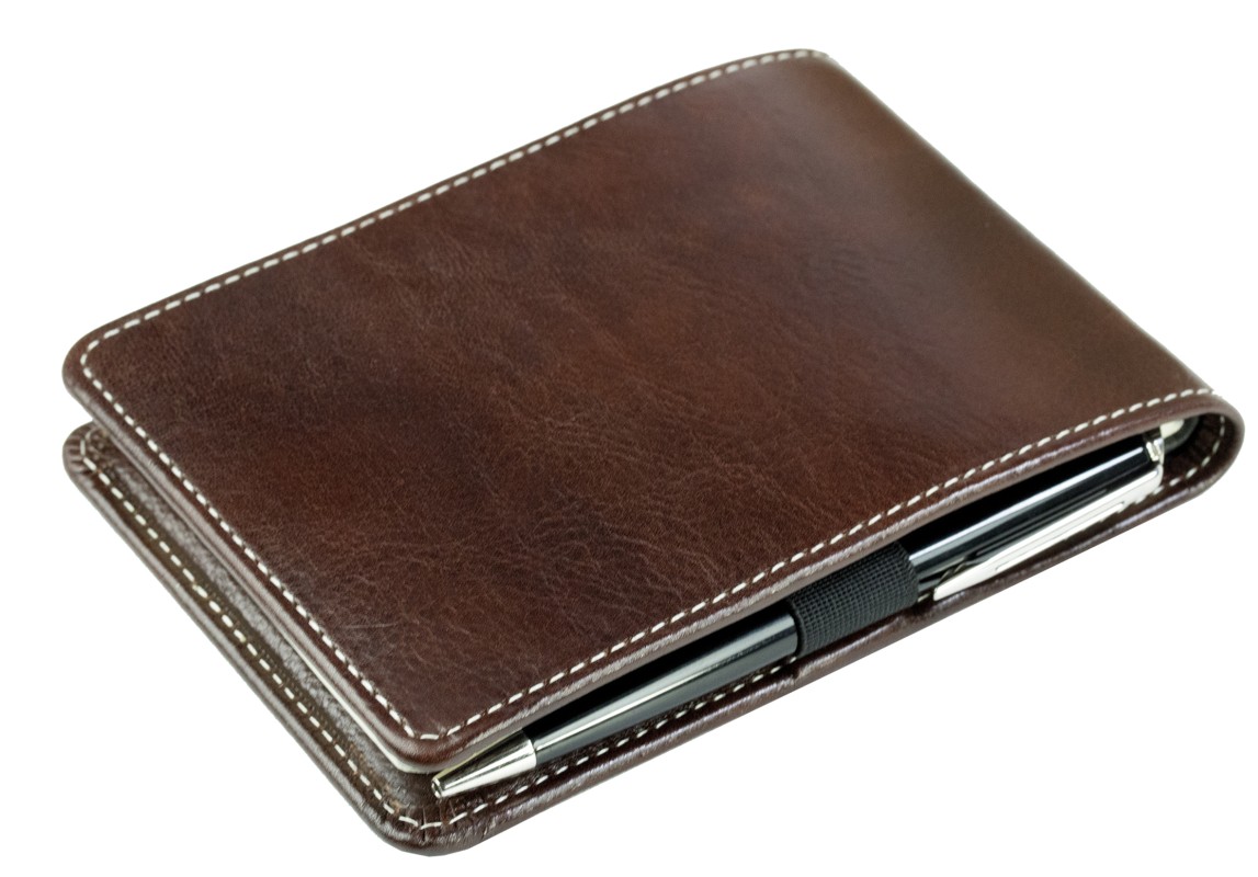 Notizblock Pocket Format | Echtleder | VINTAGE dunkelbraun