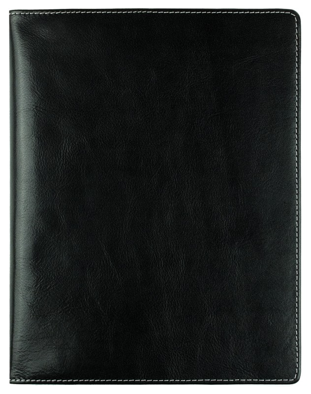 Kalenderbuch DIN B5 für das Jahr 2027 PREMIUM LEDER VINTAGE schwarz (glatt)