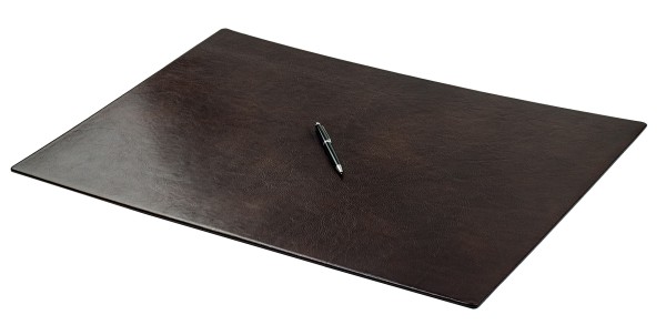 Preview: Schreibunterlage XXL 65x45 PREMIUM LEDER VINTAGE marronebraun