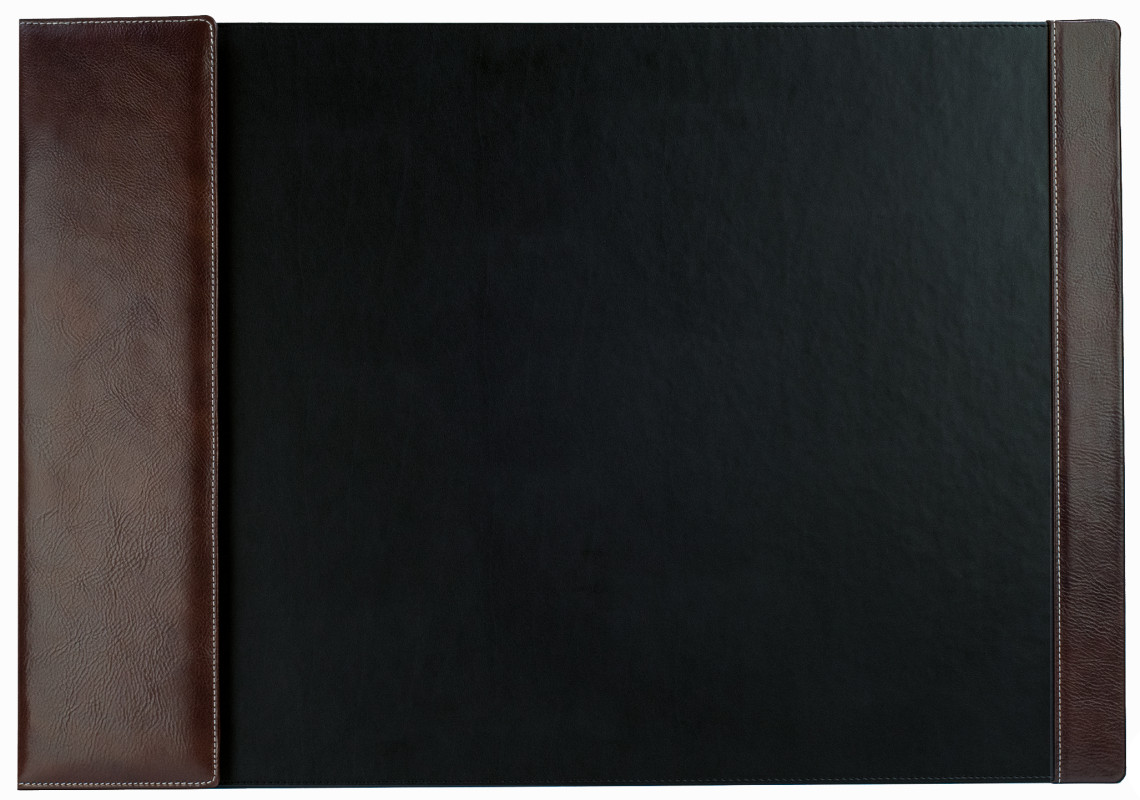 Schreibunterlage 65x45 mit Klappleiste inkl. Block + Kalender 2026/2027 PREMIUM LEDER VINTAGE Anilin marronebraun