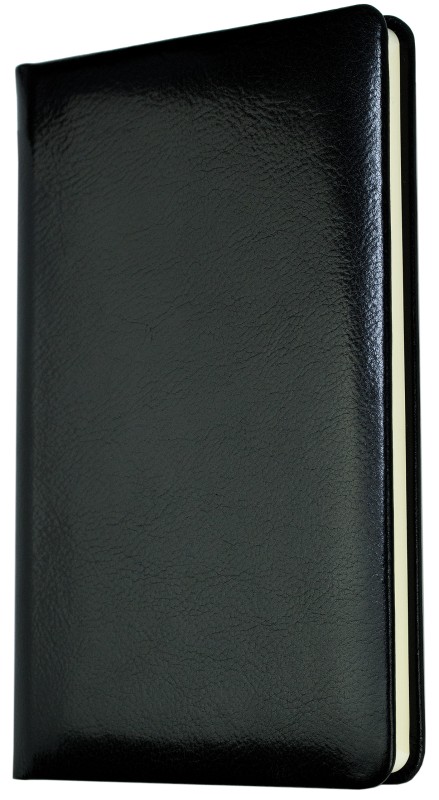 Notizbuch DIN A5 schmal (gebunden) | Echtleder | VINTAGE schwarz