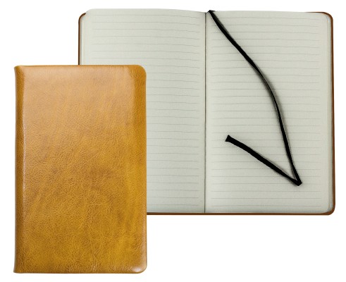 Notizbuch DIN A5 schmal (gebunden) | Echtleder | VINTAGE hellbraun